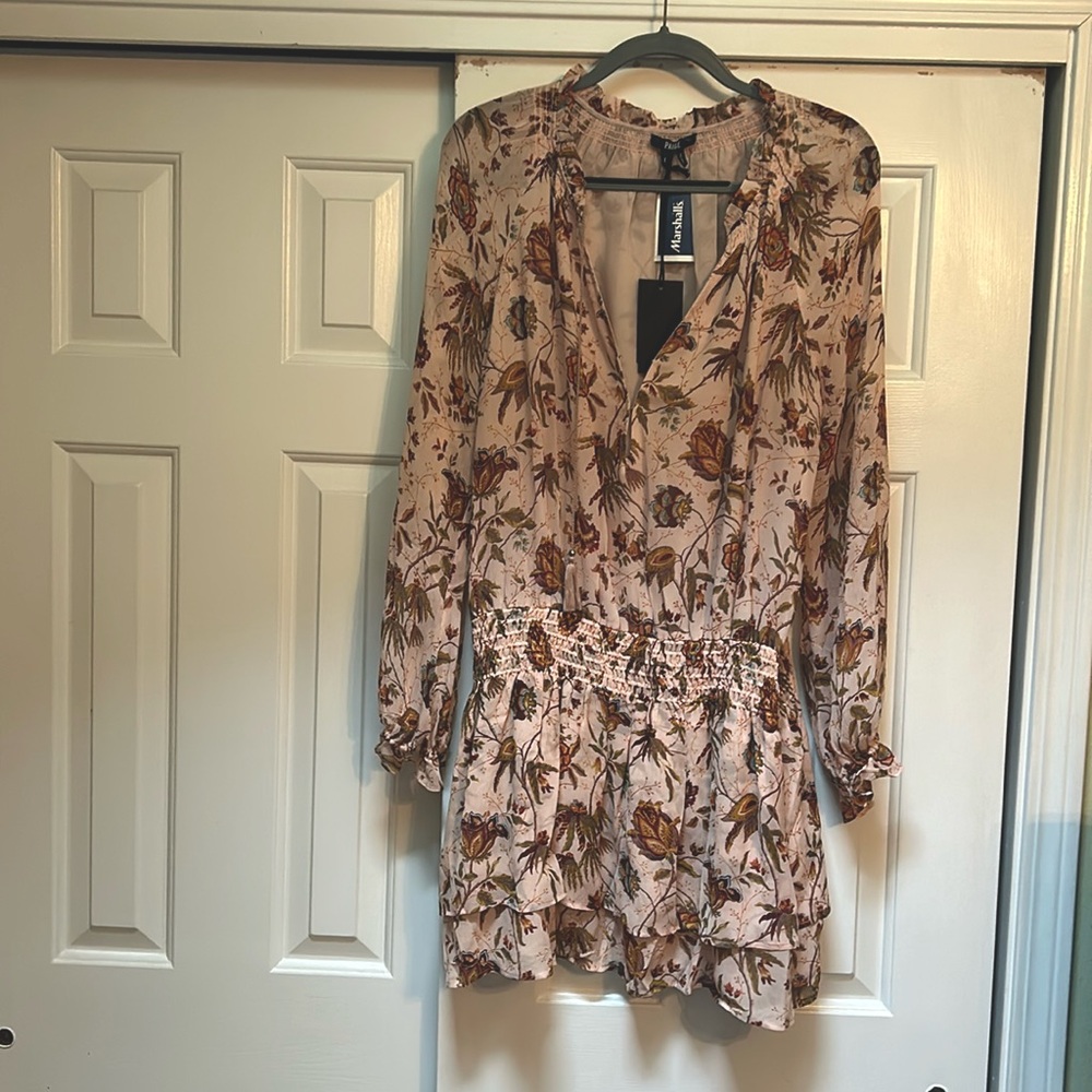 Drop waist fall floral dress